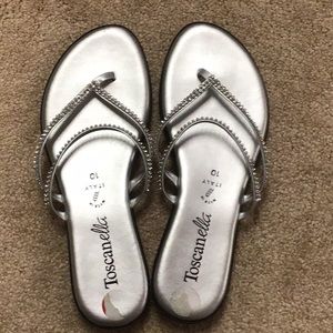 Toscanella silver sandals size 10